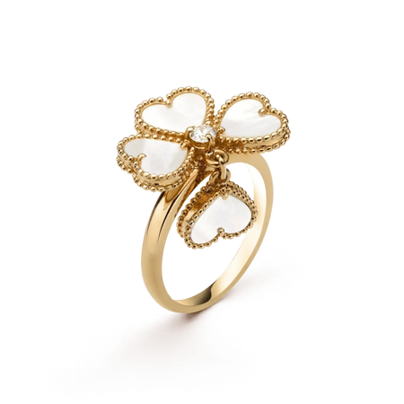 [Luna Brilliance]SWEET CLOVER WHITE MOP RING