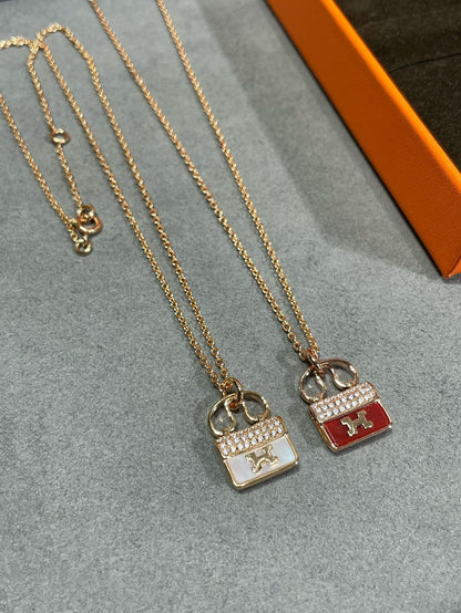 [Luna Brilliance]H CIRCE MOISSANITE PENDANT NECKLACE GOLD