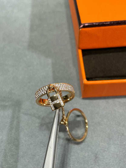 [Luna Brilliance]HM KELLY CLOCHETTE DOUBLE RING IN  WITH DIAMONDS