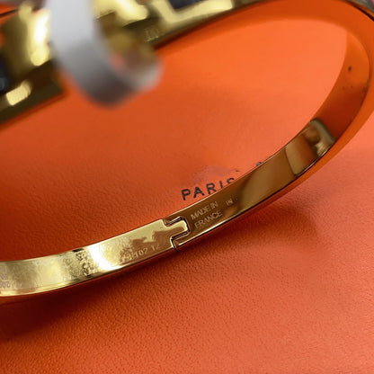 [Luna Brilliance]CLASSIC HM CLIC BLACK 8MM ENAMEL BRACELET