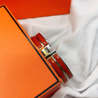 [Luna Brilliance]CLASSIC HM CLIC RED 8MM ENAMEL BRACELET