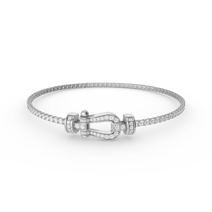 [Luna Brilliance]FORCE  HORSESHOE  DIAMOND TENNIS BRACELET
