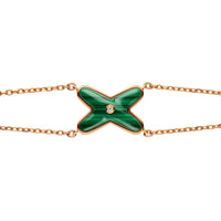 [Luna Brilliance]JEUX BRACELET MALACHITE PINK GOLD 1 DIAMOND