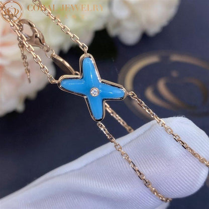 [Luna Brilliance]JEUX BRACELET TURQUOISE PINK GOLD 1 DIAMOND