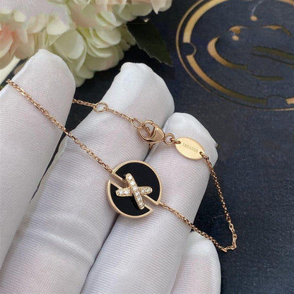 [Luna Brilliance]JEUX DE BRACELET ONYX PINK GOLD DIAMOND