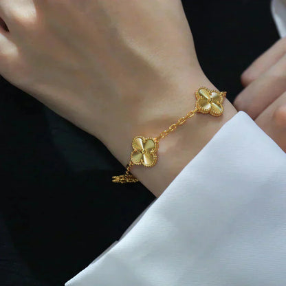 [Luna Brilliance]CLOVER 5 MOTIF LASER BRACELET COLLECTION