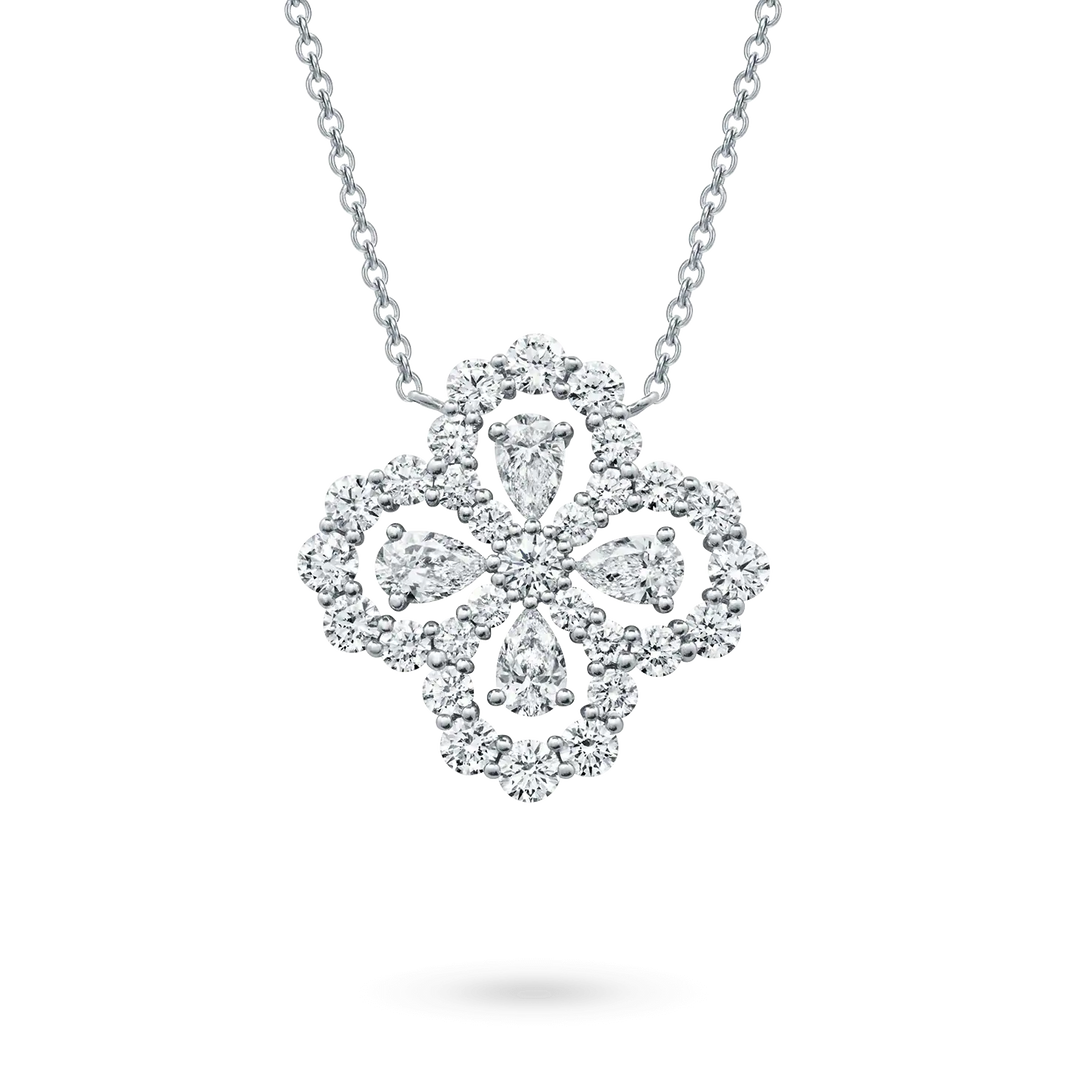 [Luna Brilliance]LOOP NECKLACE FULL MOTIF DIAMOND 16MM MULTIPLE COLORS