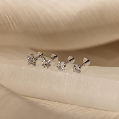 Pave Assortment Flat Back Set