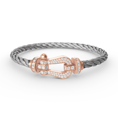 [Luna Brilliance]FORCE LARGE HORSESHOE FULL DIAMOND BRACELET ROSE GOLD