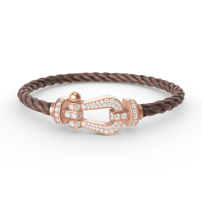 [Luna Brilliance]FORCE LARGE HORSESHOE FULL DIAMOND BRACELET ROSE GOLD
