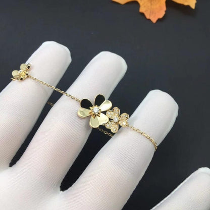 [Luna Brilliance]FRIVOLE GOLD 5 FLOWERS BRACELET