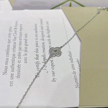 [Luna Brilliance]CLOVER  SINGLE FLOWER BRACELET SILVER