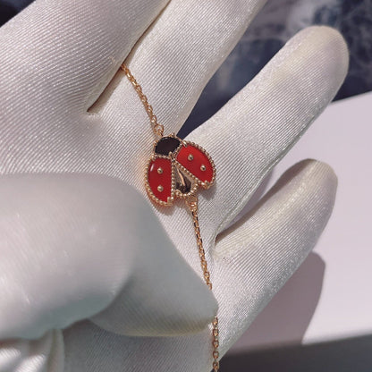 [Luna Brilliance]LUCKY SPRING 1 MOTIF PINK GOLD BRACELET