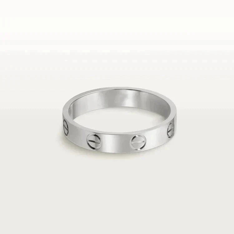 [Luna Brilliance]LOVE RING 4MM 1 DIAMOND SILVER